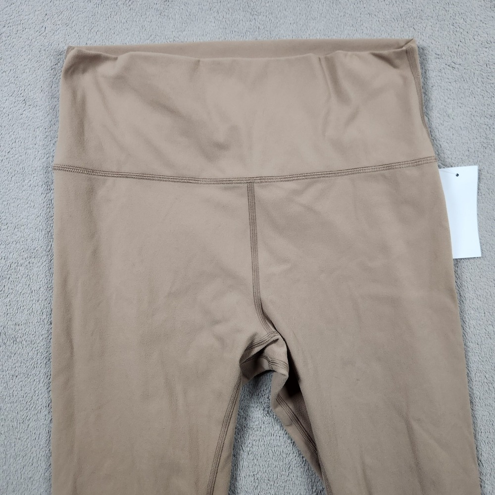HeyNuts High Waisted Yoga Leggings Womens Size L 12 Tan 27" inseam - Picture 2 of 9